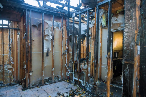 Professional Emergency Fire Cleanup technician working in Lake Dallas, TX